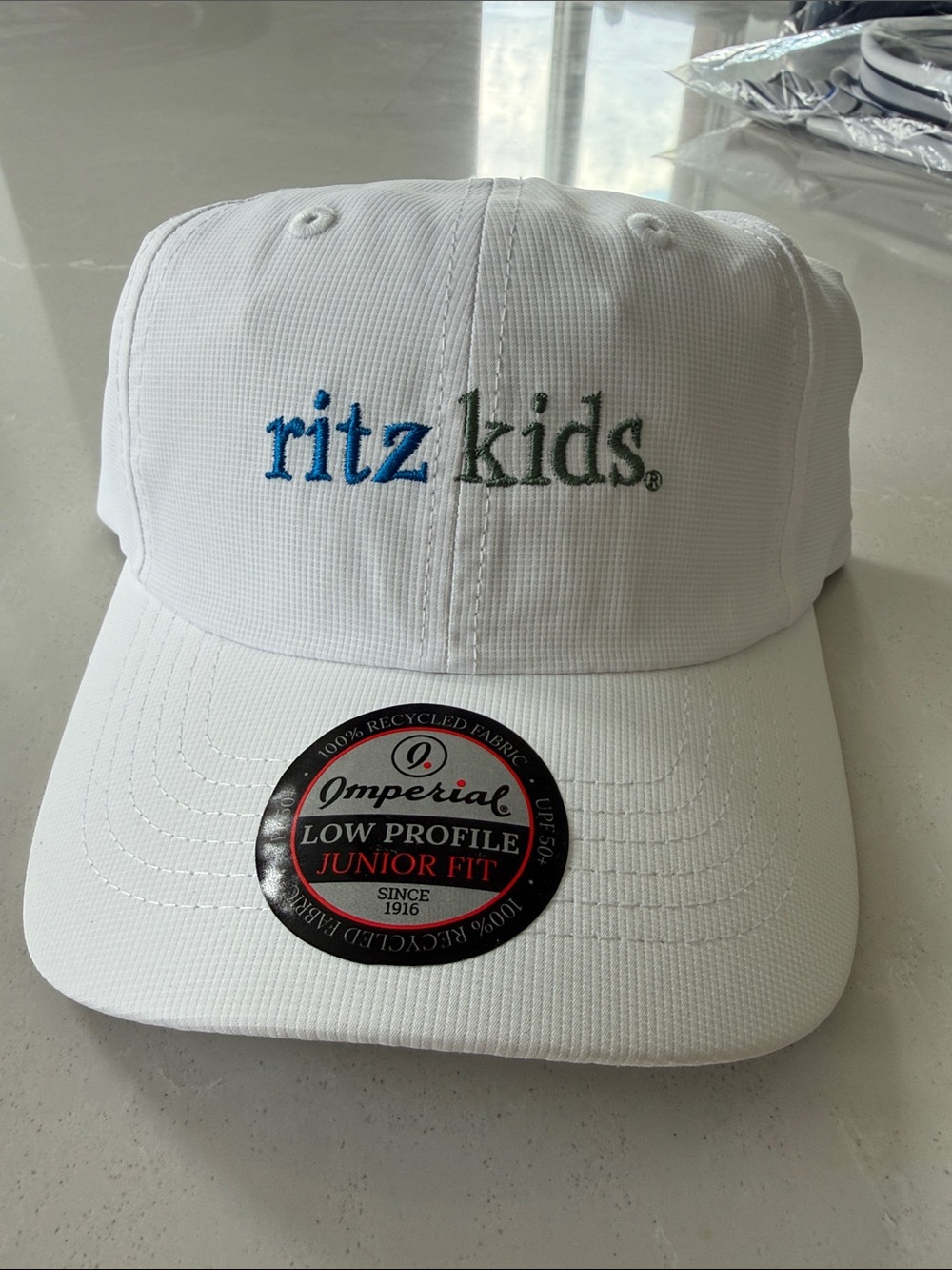 ritz kids White Embroidered Junior Fit Low Profile Cap